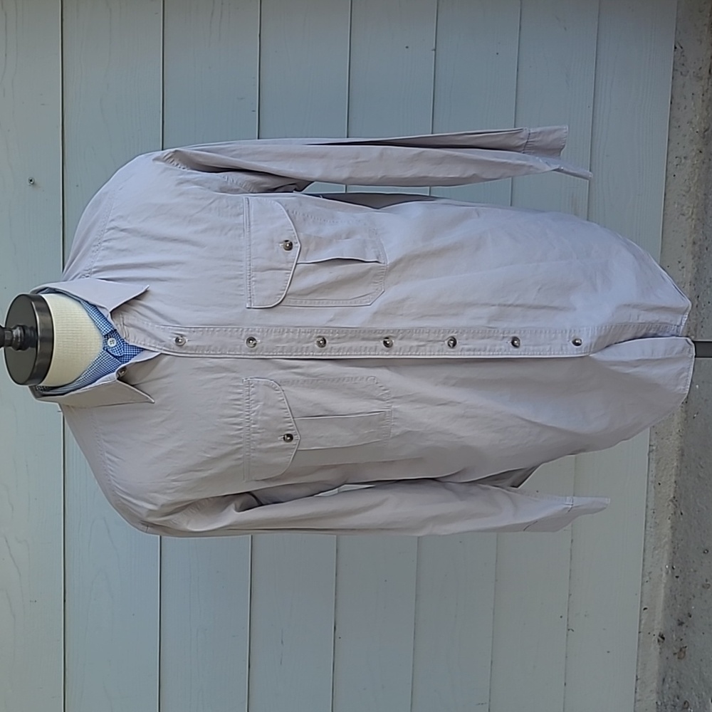 CC‎ FILSON Hunting Khaki Beige Cotton Sz XL Mens Long Sleeve Shirt VTG